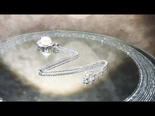 Load and play video in Gallery viewer, Natural white pearl and sterling silver pendant necklace