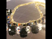 Load and play video in Gallery viewer, Black onyx and gold necklace