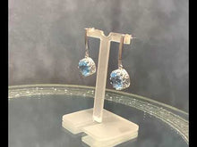 Load and play video in Gallery viewer, Blue topaz gemstone earrings
