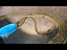 Load and play video in Gallery viewer, Blue agate pendant gemstone long necklace