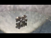 Load and play video in Gallery viewer, Video of white flower pearl and topaz earrings