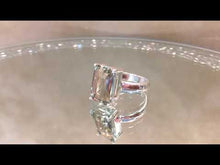 Load and play video in Gallery viewer, Green amethyst gemstone ring