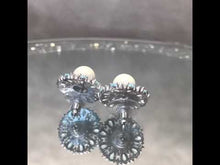 Load and play video in Gallery viewer, Video of blue gemstones and pearl earrings