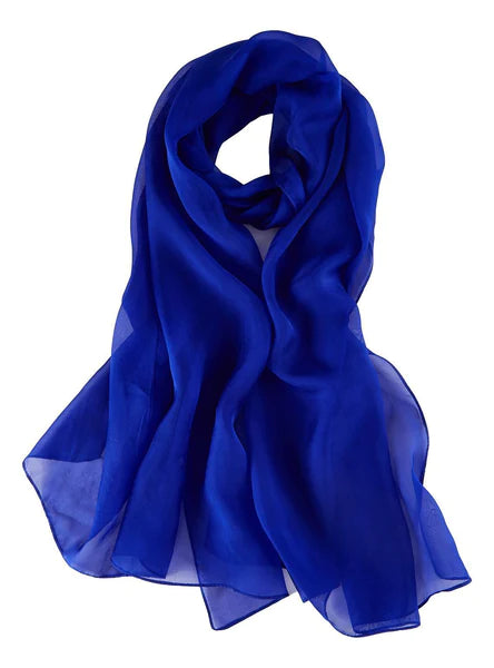 Blue silk scarf 