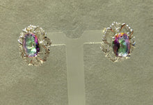 Load image into Gallery viewer, Stud mystic topaz earrings