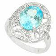 Load image into Gallery viewer, Natural blue topaz ring
