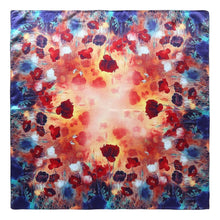 Load image into Gallery viewer, Flower print silk scarf 
