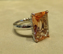 Load image into Gallery viewer, side view of morganite gemstone ring
