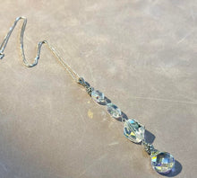 Load image into Gallery viewer, Sterling silver Austrian crystal drop necklace
