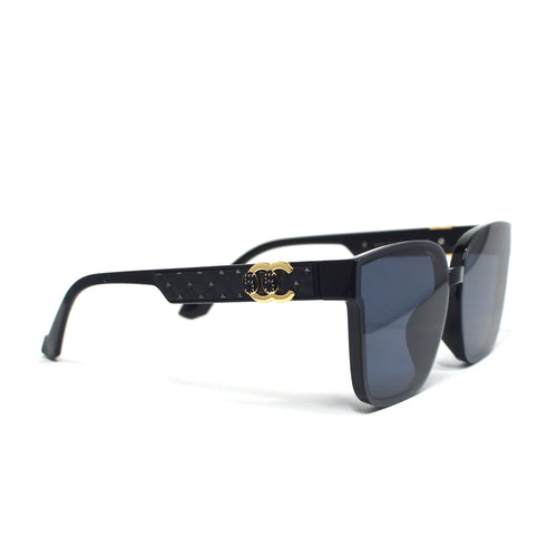 Black sunglasses with gold for women