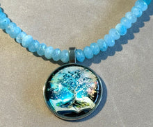 Load image into Gallery viewer, Blue quartz pendant necklace
