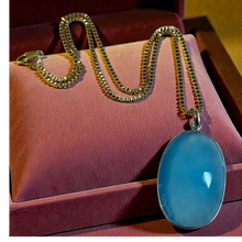 Load image into Gallery viewer, Blue pendant gemstone necklace
