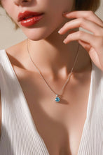 Load image into Gallery viewer, Blue topaz gemstone pendant necklace
