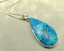 Load image into Gallery viewer, Turquoise pendant necklace in sterling silver
