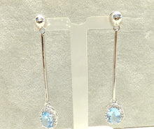 Load image into Gallery viewer, Blue topaz earrings in sterling silver
