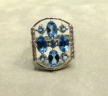 Load image into Gallery viewer, Blue topaz gemstone ring
