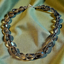 Load image into Gallery viewer, Brown smokey quartz gemstone necklace
