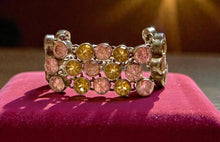 Load image into Gallery viewer, Citrine and pink topaz gemstone bracelet
