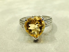 Load image into Gallery viewer, Heart shape Citrine gemstone ring

