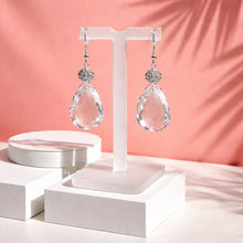 Load image into Gallery viewer, Crystal drop earrings for a bride
