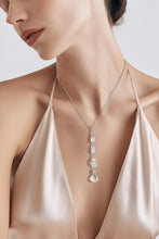 Load image into Gallery viewer, Sterling silver crystal drop necklace
