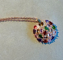 Load image into Gallery viewer, Crystal multi color necklace
