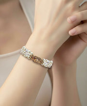 Load image into Gallery viewer, Handmade cuff pearl woven bracelet
