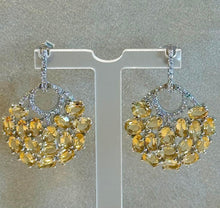 Load image into Gallery viewer, Drop Citrine stud gemstone earrings
