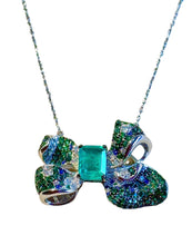 Load image into Gallery viewer, Flower tourmaline pendant necklace
