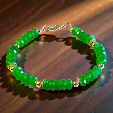 Load image into Gallery viewer, Gold and green gold filled handmade bracelet
