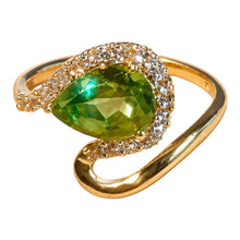 Load image into Gallery viewer, Golden peridot gemstone ring
