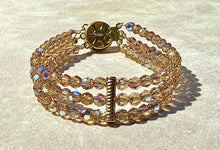 Load image into Gallery viewer, Golden crystal beaded bracelet
