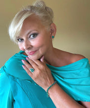 Load image into Gallery viewer, Ladies green onyx gemstone bracelet
