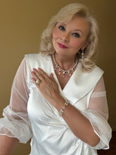 Load image into Gallery viewer, Handmade pearl and crystal teardrop necklace
