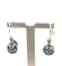 Load image into Gallery viewer, Blue topaz gemstone earrings
