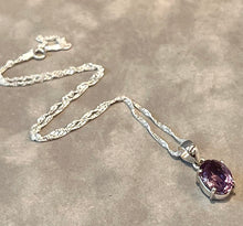 Load image into Gallery viewer, Amethyst pendant gemstone necklace
