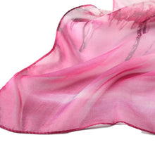 Load image into Gallery viewer, Long pink silk scarf
