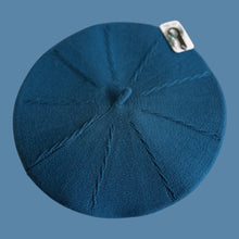 Load image into Gallery viewer, Ladies Blue knit beret hat
