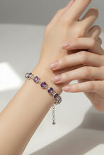 Load image into Gallery viewer, Ladies Amethyst gemstone bracelet in sterling silver
