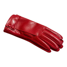Load image into Gallery viewer, Ladies faux red leather gloves
