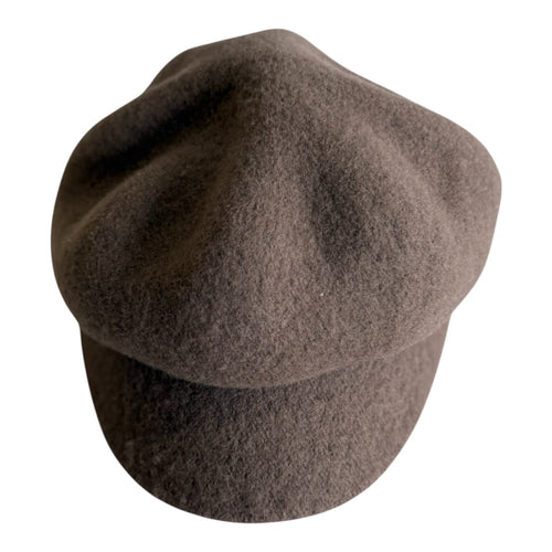 Brown wool winter hat for women