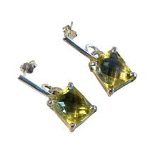 Load image into Gallery viewer, Ladies gemstone earrings in sterling silver
