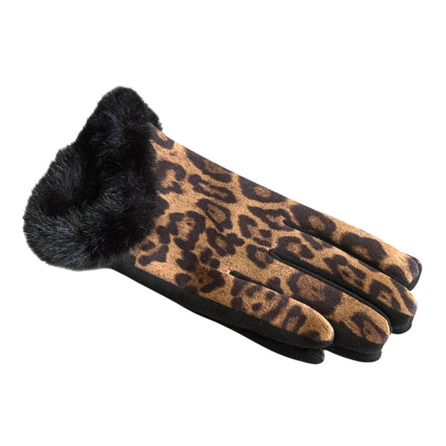 Ladies leopard print glove