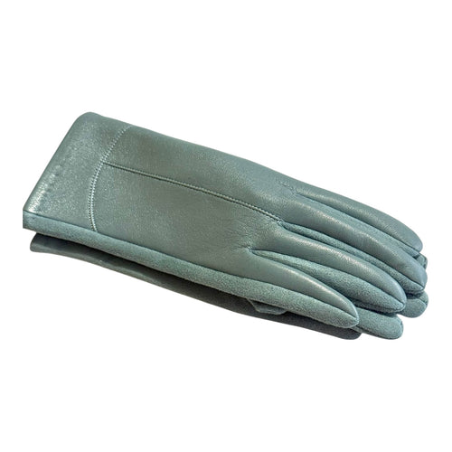 Light blue faux leather glove