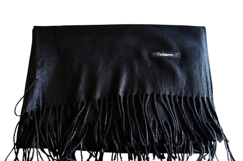 Long Black cashmere scarf for women