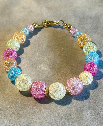 Multi color crystal quartz bracelet