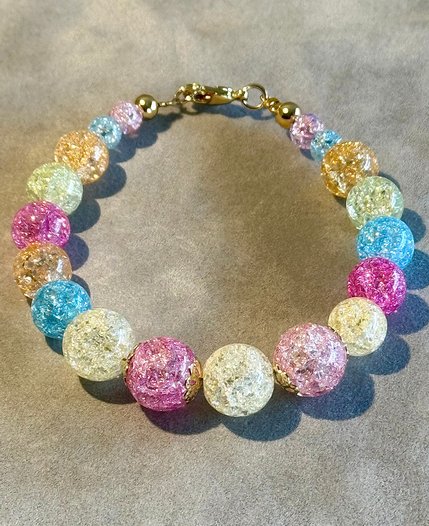 Multi color crystal quartz bracelet
