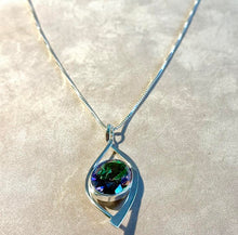Load image into Gallery viewer, Mystic topaz  necklace in sterling silver
