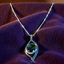 Load image into Gallery viewer, Mystic topaz pendant in sterling silver
