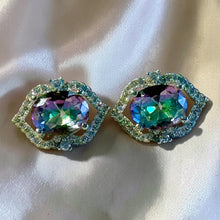 Load image into Gallery viewer, Mystic topaz stud gemstone earrings
